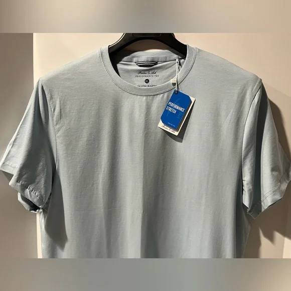 Porter & Ash 95% Cotton 4-way Stretch Short Sleeve Crew Neck Casual Top/Tshirt - Picture 2 of 9